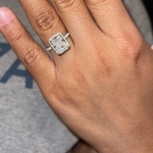 SOLD******3.55 Moissanite Engagement Ring
